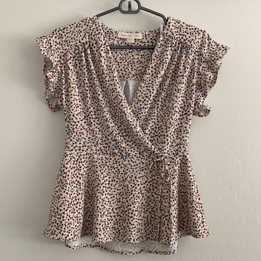 V-Neck Floral Blouse